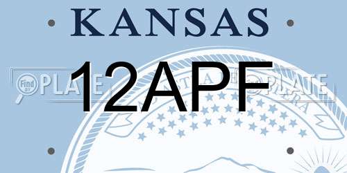 12APF Kansas License Plate