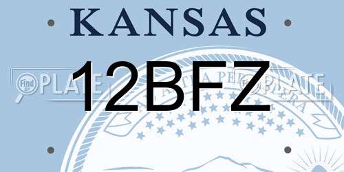 12BFZ Kansas License Plate