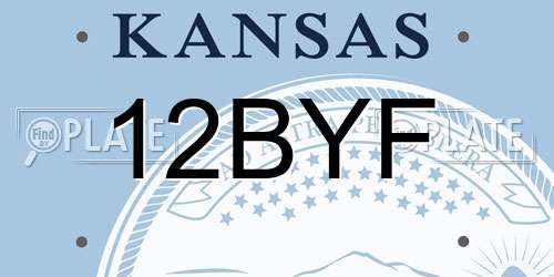 12BYF Kansas License Plate