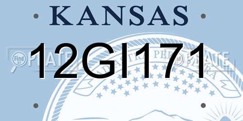 12GI171 Kansas License Plate