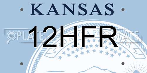 12HFR Kansas License Plate