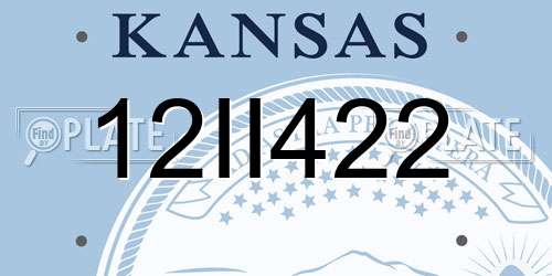 12II422 Kansas License Plate