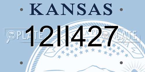 12II427 Kansas License Plate
