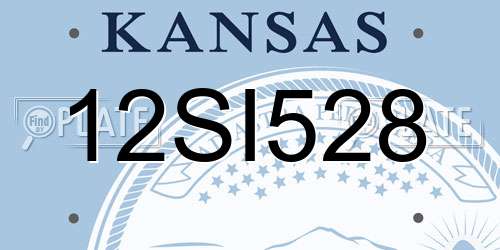 12SI528 Kansas License Plate