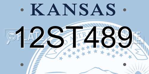 12ST489 Kansas License Plate