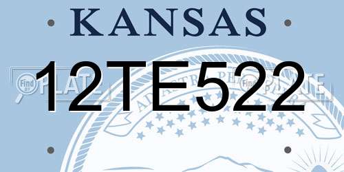12TE522 Kansas License Plate