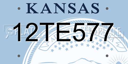 12TE577 Kansas License Plate