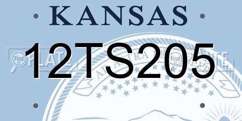 12TS205 Kansas License Plate
