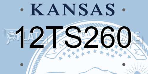 12TS260 Kansas License Plate