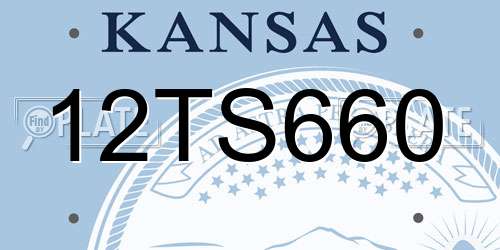 12TS660 Kansas License Plate