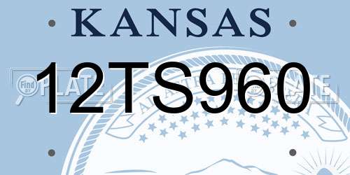 12TS960 Kansas License Plate