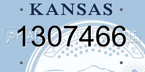 1307466 Kansas License Plate