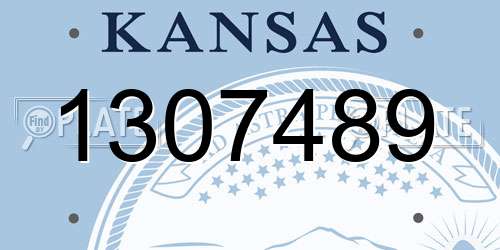 1307489 Kansas License Plate