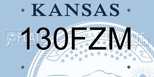 130FZM Kansas License Plate