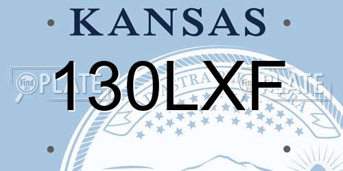 130LXF Kansas License Plate