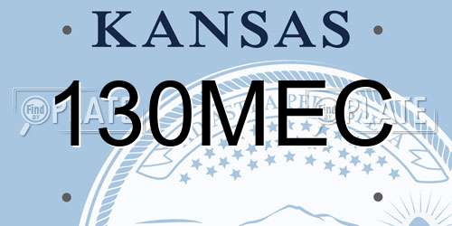 130MEC Kansas License Plate