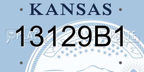 13129B1 Kansas License Plate