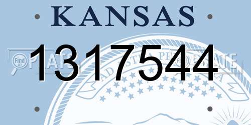 1317544 Kansas License Plate