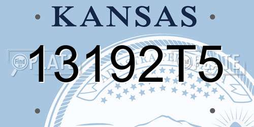 13192T5 Kansas License Plate