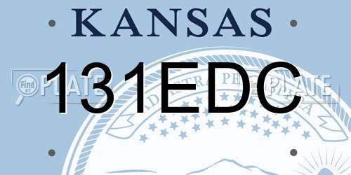 131EDC Kansas License Plate