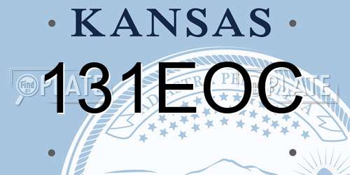 131EOC Kansas License Plate
