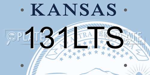 131LTS Kansas License Plate
