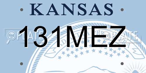 131MEZ Kansas License Plate