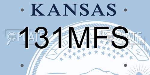 131MFS Kansas License Plate