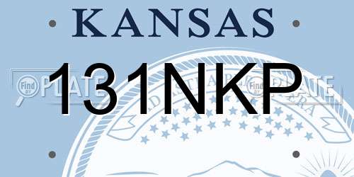 131NKP Kansas License Plate