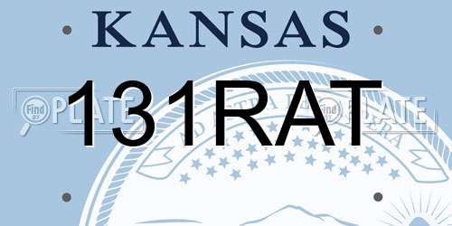 131RAT Kansas License Plate