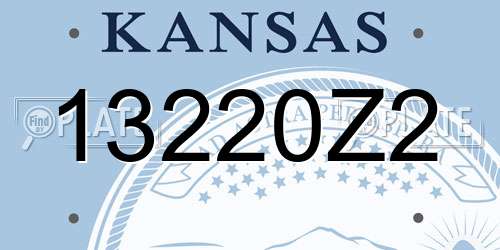 13220Z2 Kansas License Plate