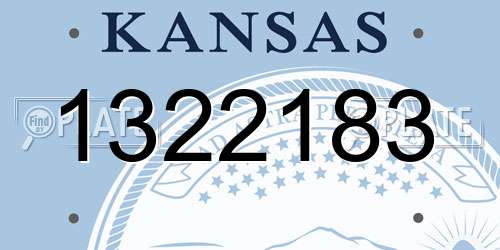1322183 Kansas License Plate