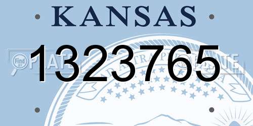 1323765 Kansas License Plate