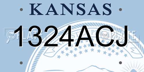 1324ACJ Kansas License Plate