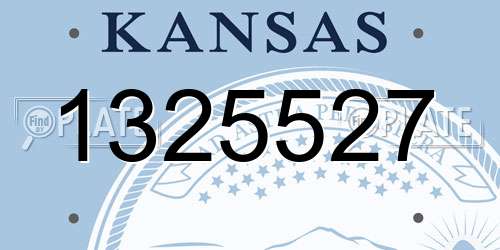 1325527 Kansas License Plate