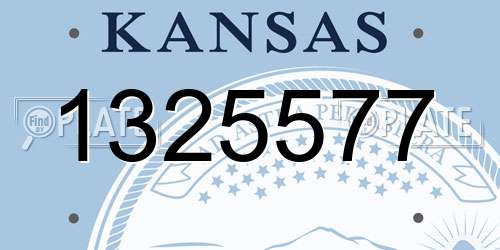 1325577 Kansas License Plate