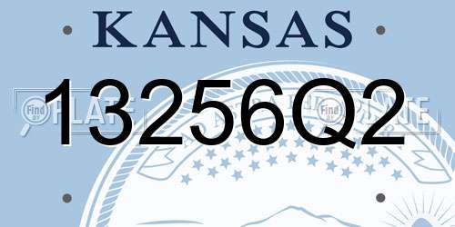 13256Q2 Kansas License Plate
