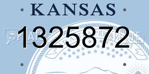 1325872 Kansas License Plate