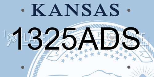 1325ADS Kansas License Plate