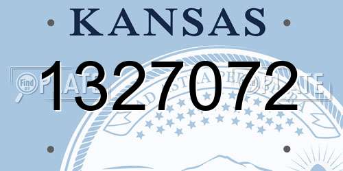 1327072 Kansas License Plate