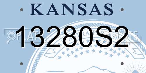 13280S2 Kansas License Plate