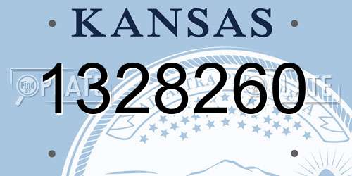 1328260 Kansas License Plate