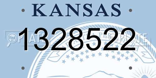 1328522 Kansas License Plate