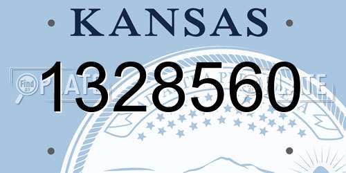 1328560 Kansas License Plate