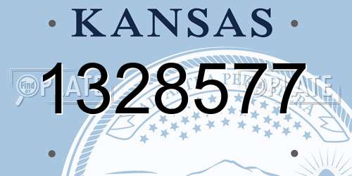 1328577 Kansas License Plate
