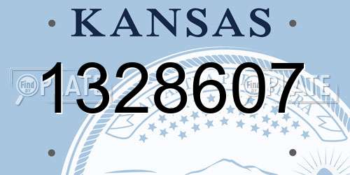 1328607 Kansas License Plate