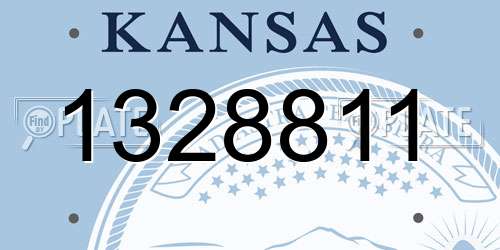 1328811 Kansas License Plate