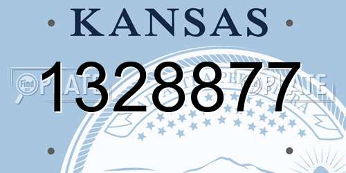 1328877 Kansas License Plate