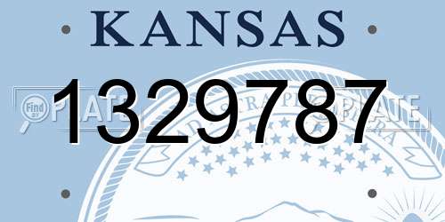 1329787 Kansas License Plate