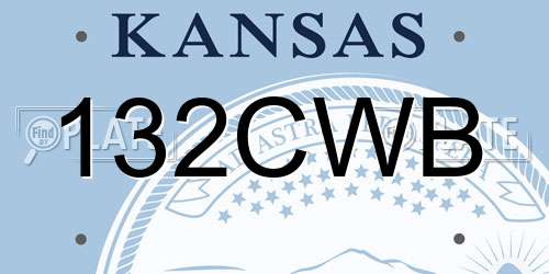 132CWB Kansas License Plate